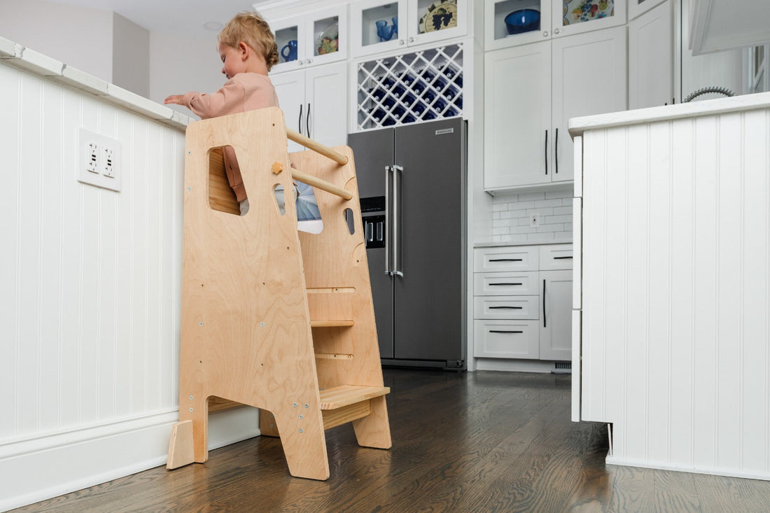 Safer Sink Routines With a Kitchen Helping Stool