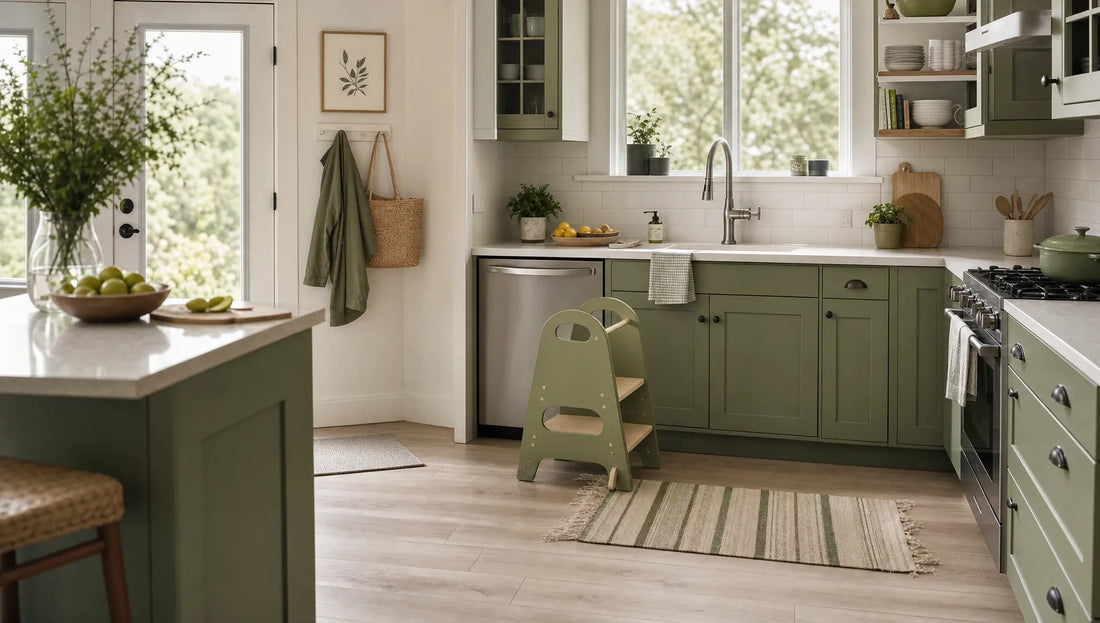 Safer Sink Routines With a Kitchen Helping Stool