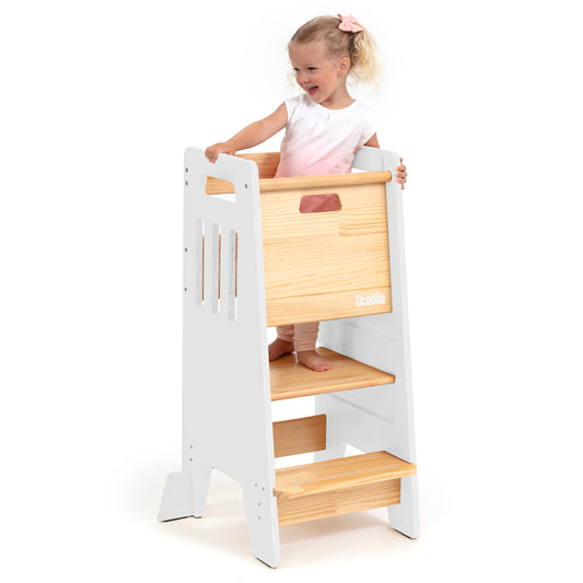 Toddler Tower with Door (White)