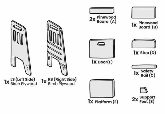 Standing Tower with Door - Replacement Parts
