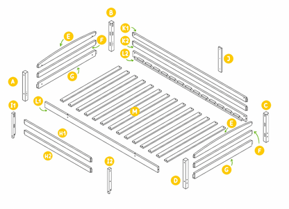 Replacement Parts - Twin Floor Bed for Kids