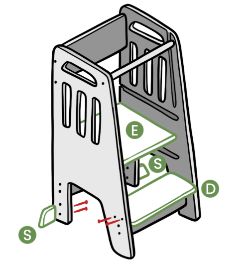standing tower with door - replacement parts