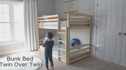 Solid Wood Kids Bunk Bed